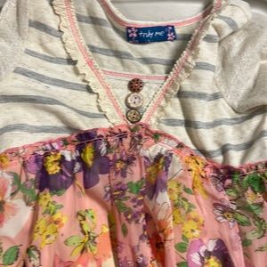 Truly Me dress pink hi Lo girls 7